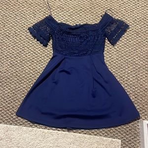 Francesca’s blue mini dress